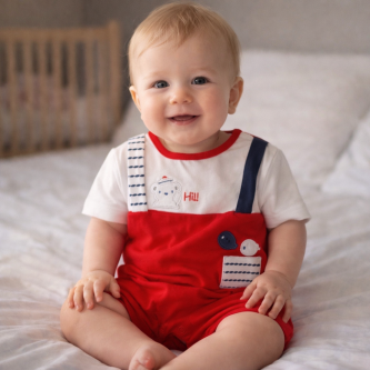 Βαμβακερό Φορμάκι Μωρού Babybodysuit red hi_773359